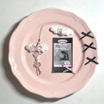 Sweet Pink Bowknot Wing Heart Star Keychain Phone Strap - ArtGalleryZen