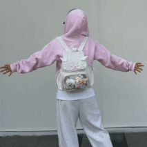 Sweet Polka Dots Angel Kpop Fan Display Backpack - ArtGalleryZen