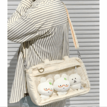 Sweet Polka Dots Cloud Kpop Fan Display Shoulder Crossbody Bag - ArtGalleryZen