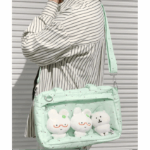 Sweet Polka Dots Cloud Kpop Fan Display Shoulder Crossbody Bag - ArtGalleryZen