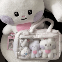 Sweet Polka Dots Cloud Kpop Fan Display Shoulder Crossbody Bag - ArtGalleryZen