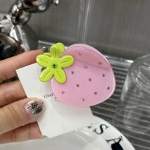 Sweet Rhinestone Inlaid Strawberry Hair Claw Clip - ArtGalleryZen