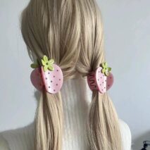 Sweet Rhinestone Inlaid Strawberry Hair Claw Clip - ArtGalleryZen