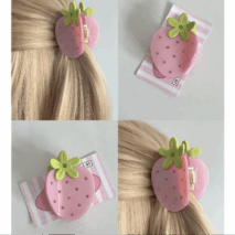 Sweet Rhinestone Inlaid Strawberry Hair Claw Clip - ArtGalleryZen