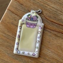 Sweet Strawberry Cake Pudding Kpop Keychain Photocard Holder - ArtGalleryZen