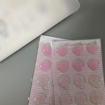 Sweet Strawberry Clover Cream Narutomaki Crystal 3D DIY Decoration Stickers - ArtGalleryZen