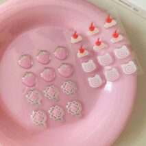 Sweet Strawberry Clover Cream Narutomaki Crystal 3D DIY Decoration Stickers - ArtGalleryZen