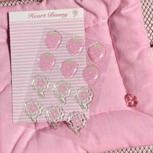 Sweet Strawberry Clover Cream Narutomaki Crystal 3D DIY Decoration Stickers - ArtGalleryZen