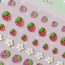 Sweet Strawberry Crystal 3D DIY Decoration Stickers - ArtGalleryZen