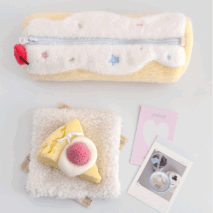 Sweet Strawberry Roll Cake Plush Pencil Case - ArtGalleryZen
