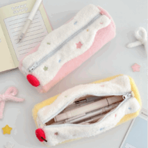 Sweet Strawberry Roll Cake Plush Pencil Case - ArtGalleryZen