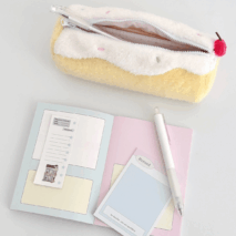 Sweet Strawberry Roll Cake Plush Pencil Case - ArtGalleryZen