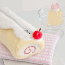 Sweet Strawberry Roll Cake Plush Pencil Case - ArtGalleryZen
