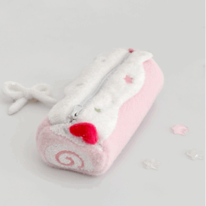 Sweet Strawberry Roll Cake Plush Pencil Case - ArtGalleryZen