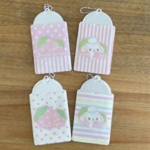Sweet Sugarbunnies Strawberry Kpop Keychain Photocard Holder - ArtGalleryZen