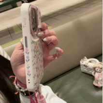 Sweet Tulip iPhone Case With Plush Lanyard - ArtGalleryZen