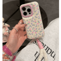 Sweet Tulip iPhone Case With Plush Lanyard - ArtGalleryZen