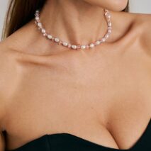 Sweet Turquoise Stone Pearl Beaded Chain Choker Necklace - ArtGalleryZen