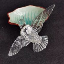 Transparent Lovebird Magpie Pearl Long Chain Tassel Hair Fork Hair Clip Set - ArtGalleryZen