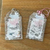 Transparent Sakura Cherry Blossom Photocard Holder Keychain Kpop - ArtGalleryZen