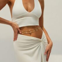 Trendy 2pcs Pearl Starfish Seed Beaded Waist Chain Set - ArtGalleryZen