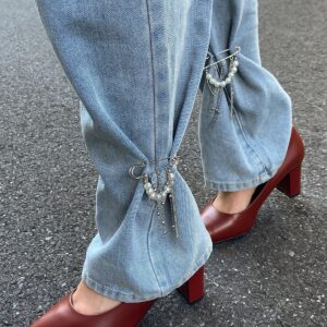 Trendy 2pcs Pearl Tassel Trouser Pin Set - ArtGalleryZen