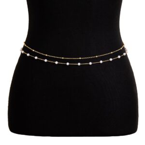 Trendy Boho Layered Pearl Saturn Belly Chain Set - ArtGalleryZen