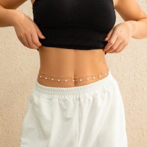 Trendy Boho Layered Pearl Saturn Belly Chain Set - ArtGalleryZen