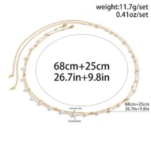 Trendy Boho Layered Pearl Saturn Belly Chain Set - ArtGalleryZen