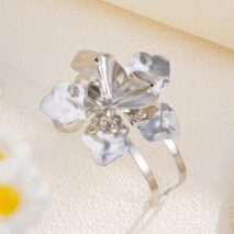Trendy Chunky Textured Flower Arm Cuff - ArtGalleryZen
