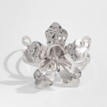 Trendy Chunky Textured Flower Arm Cuff - ArtGalleryZen
