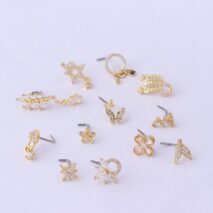 Trendy CZ Inlaid Surgical Steel Nose Piercing Nose Stud - ArtGalleryZen