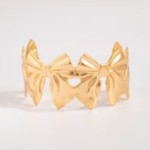 Trendy Gold Silver Plated Bowknot Arm Cuff - ArtGalleryZen