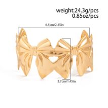 Trendy Gold Silver Plated Bowknot Arm Cuff - ArtGalleryZen