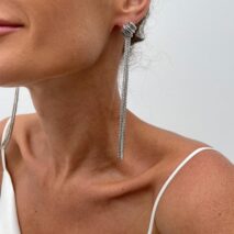 Trendy Gold Silver Plated Chain Tassel Stud Earrings - ArtGalleryZen
