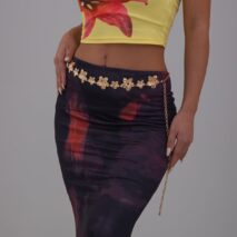 Trendy Gold Silver Plated Flower Waist Chain - ArtGalleryZen