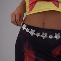 Trendy Gold Silver Plated Flower Waist Chain - ArtGalleryZen