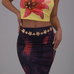 Trendy Gold Silver Plated Flower Waist Chain - ArtGalleryZen