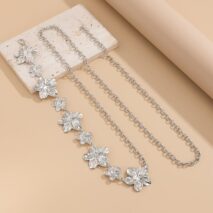 Trendy Gold Silver Plated Flower Waist Chain - ArtGalleryZen