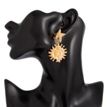 Trendy Gold Silver Plated Sun Dangle Star Earrings - ArtGalleryZen