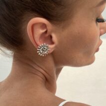Trendy Gold Silver Plated Sun Ear Cuff Earring - ArtGalleryZen