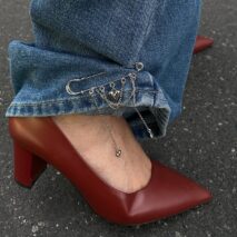 Trendy Heart Tassel Chain Trouser Pin - ArtGalleryZen