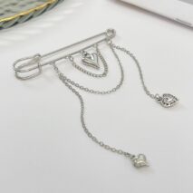 Trendy Heart Tassel Chain Trouser Pin - ArtGalleryZen