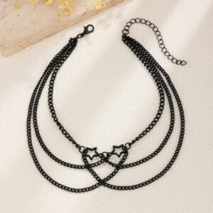Trendy Hollow Star Layering Curb Arm Chain - ArtGalleryZen