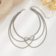 Trendy Hollow Star Layering Curb Arm Chain - ArtGalleryZen