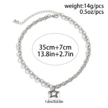 Trendy Hollow Star Pendant Cable Chain Necklace - ArtGalleryZen