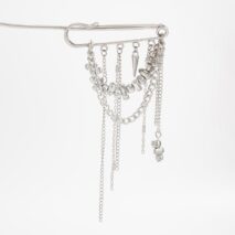 Trendy Irregular Beaded Tassel Pin Brooch - ArtGalleryZen