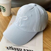 Trendy Korean Embroidered Bowknot Adjustable Baseball Cap - ArtGalleryZen