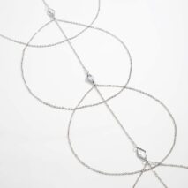 Trendy Layered Crystal Charm Elastic Lace Thigh Leg Chain - ArtGalleryZen
