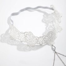 Trendy Layered Crystal Charm Elastic Lace Thigh Leg Chain - ArtGalleryZen